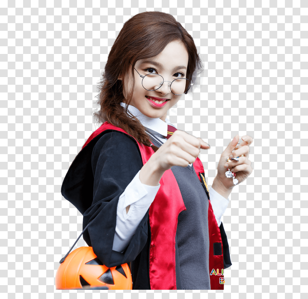 Twice Nayeon Harry Potter, Person, Human, Finger, Glasses Transparent Png