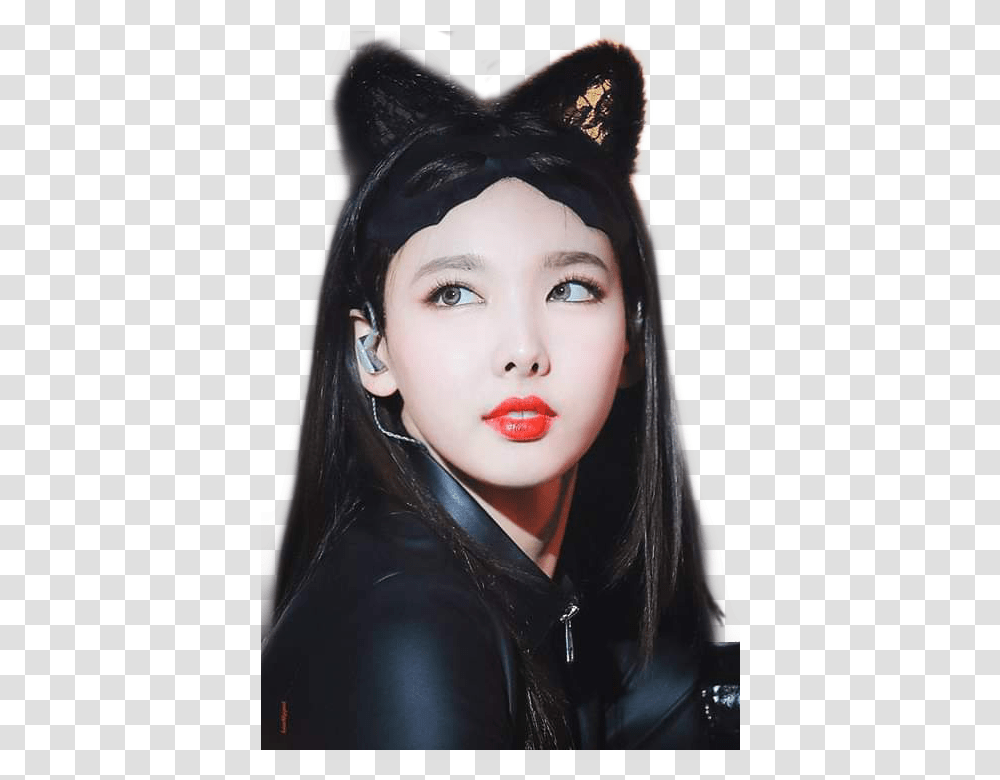 Twice Nayeon Imnayeon Twicenayeon Catwoman Oncehallowee Nayeon Halloween, Face, Person, Human, Head Transparent Png