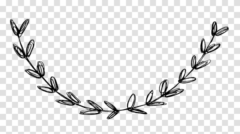 Twig Drawing Flower Half Wreath For Free Download On Ya Webdesign, Gray, World Of Warcraft Transparent Png