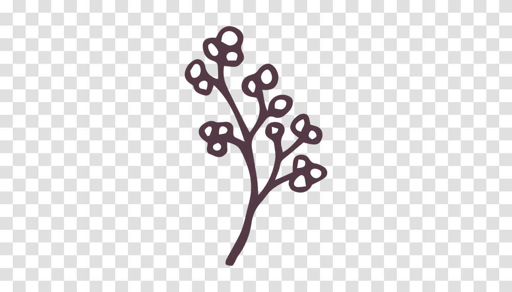 Twig Hand Drawn Icon, Green, Plant, Flower, Blossom Transparent Png
