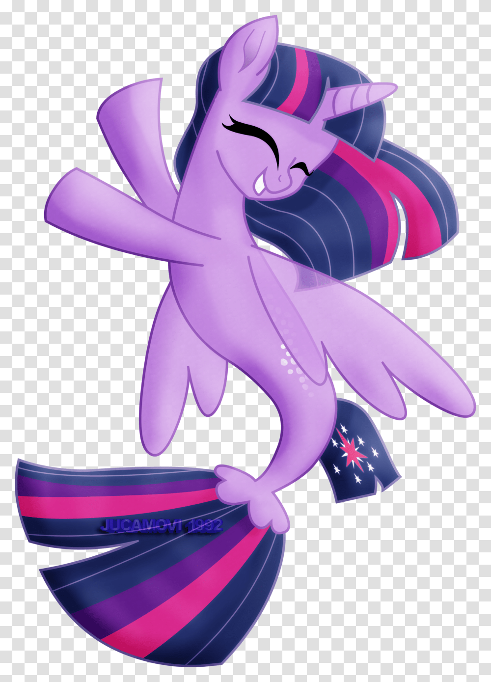 Twilight Sea Pony By Jucamovi1992 Dbqudf7 Sea Pony Twilight Sparkle, Purple, Toy Transparent Png