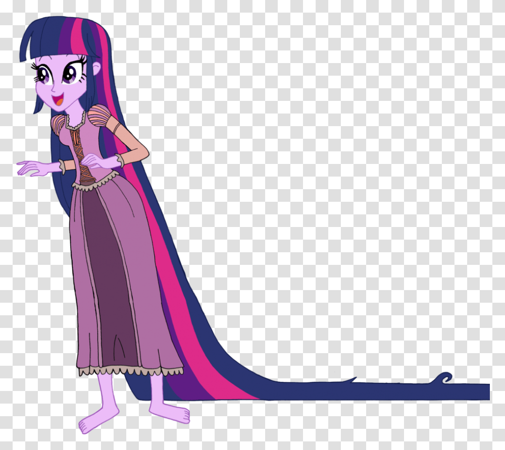 Twilight Sparkle As Rapunzel By Renthegodofhumor Db1rj7k Twilight Sparkle Long Hair, Evening Dress, Robe, Gown Transparent Png