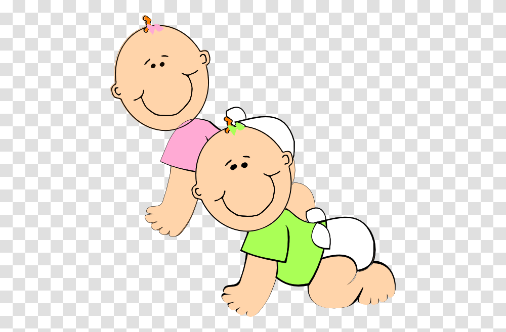 Twin Girls Clip Art, Baby, Crawling, Rattle Transparent Png