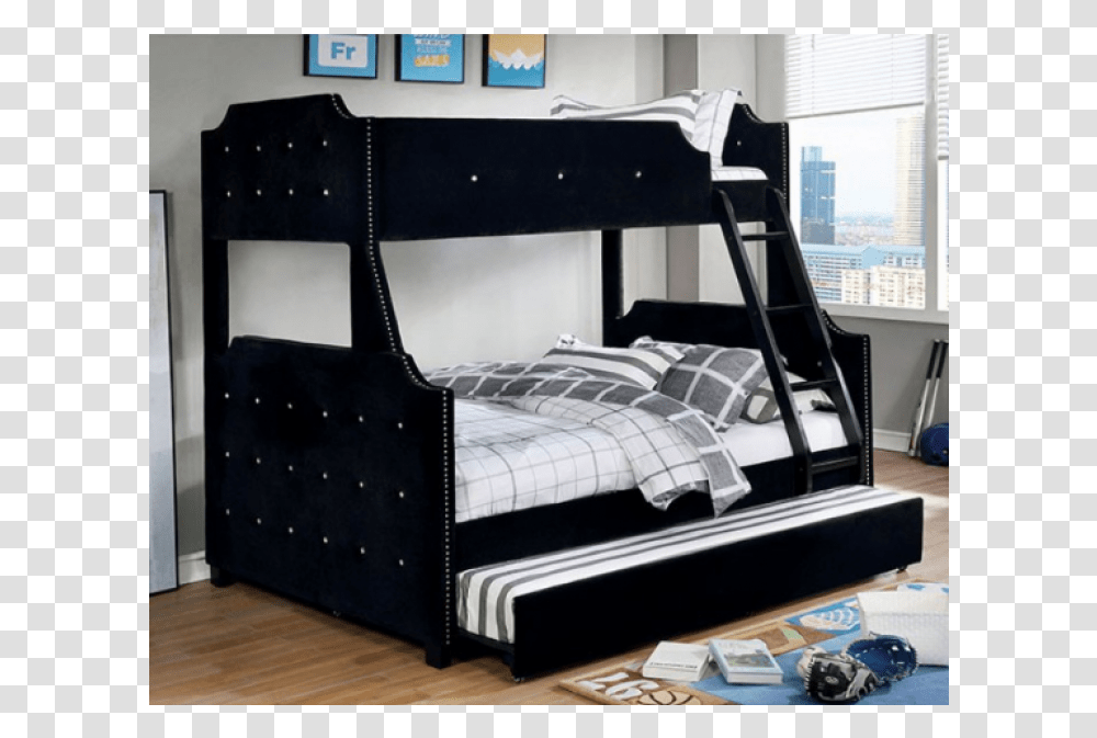 Twin Over Full Bunk Bed Upholstered, Furniture Transparent Png