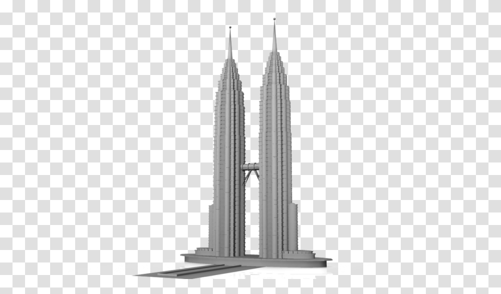 Twin Towers Image, Spire, Architecture, Building, Silhouette Transparent Png