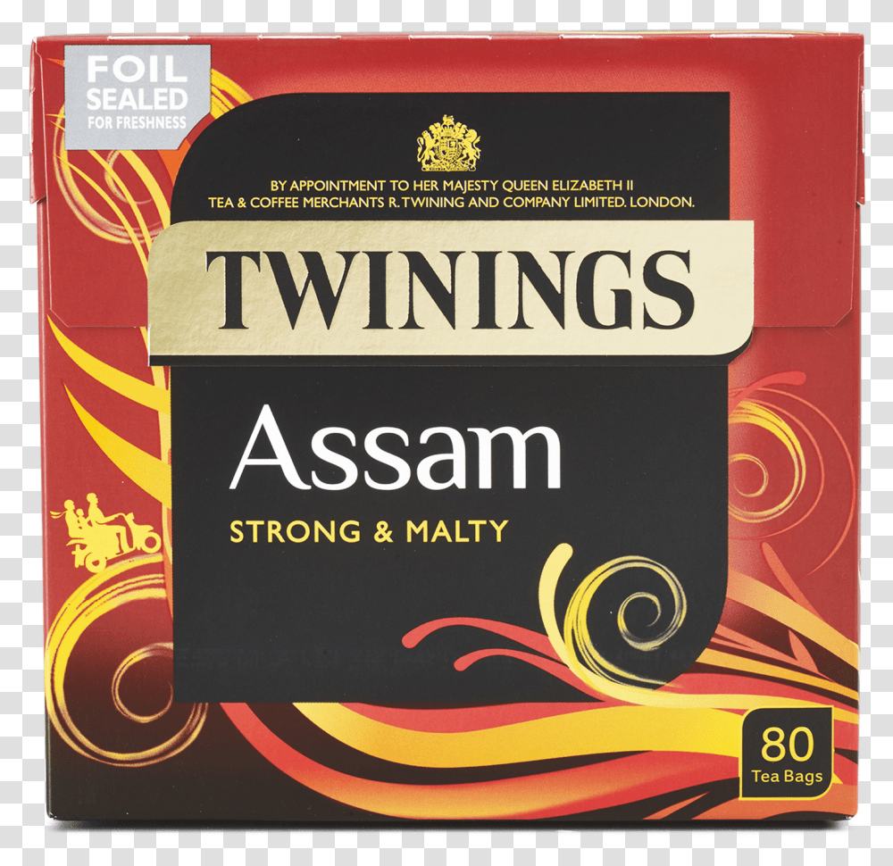 Twinings Assam Tea, Label, Food, Advertisement Transparent Png