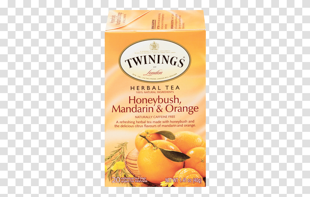 Twinings Honeybush Mandarin Orange Tea, Plant, Beverage, Food, Liquor Transparent Png