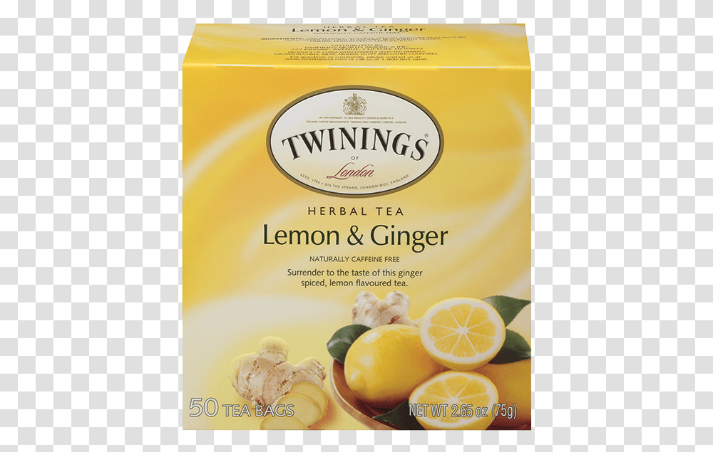 Twinings Lemon And Ginger Tea, Plant, Orange, Citrus Fruit, Food Transparent Png