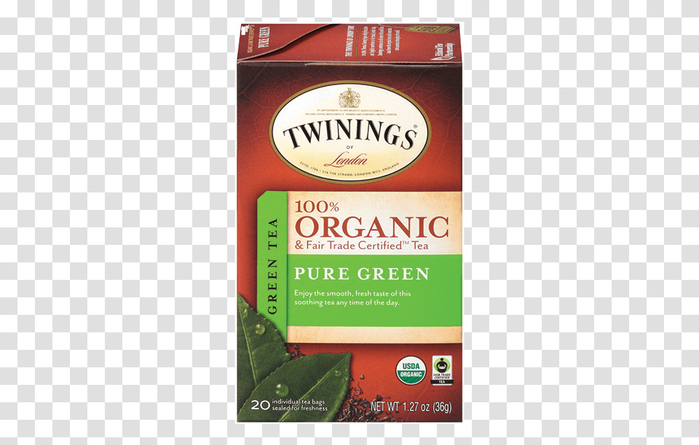 Twinings Organic Green Tea, Label, Beverage, Liquor Transparent Png