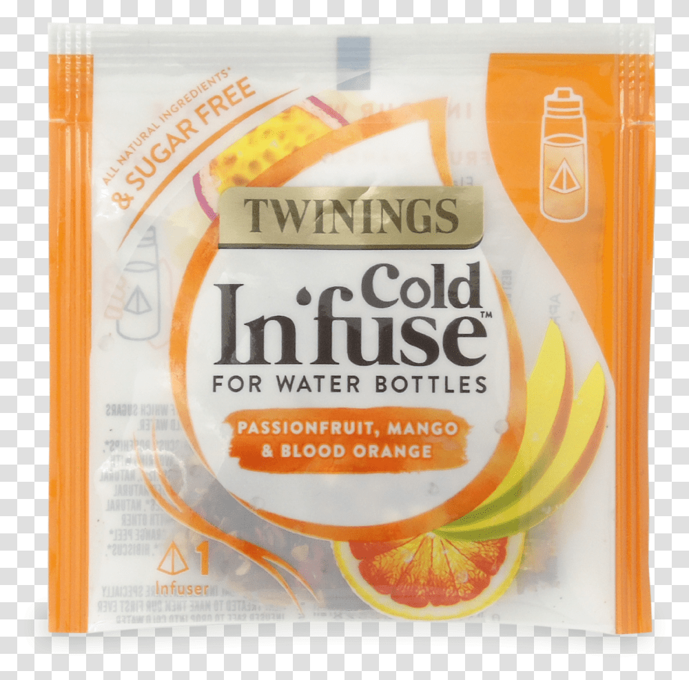 Twinings Passionfruit Mango & Blood Orange Cold Infuse Single Twinings Cold Infuse Passion Fruit, Plant, Food, Text, Meal Transparent Png
