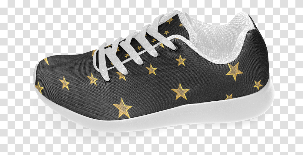 Twinkle Little Star Gold Stars Round Toe, Shoe, Footwear, Clothing, Apparel Transparent Png
