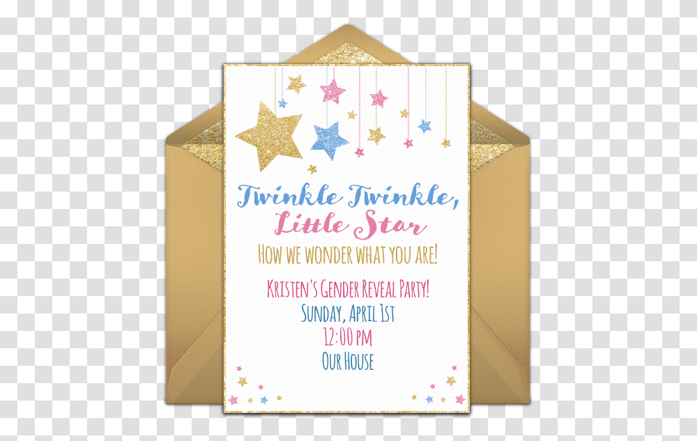Twinkle Stars Party Supply, Envelope, Mail, Greeting Card Transparent Png