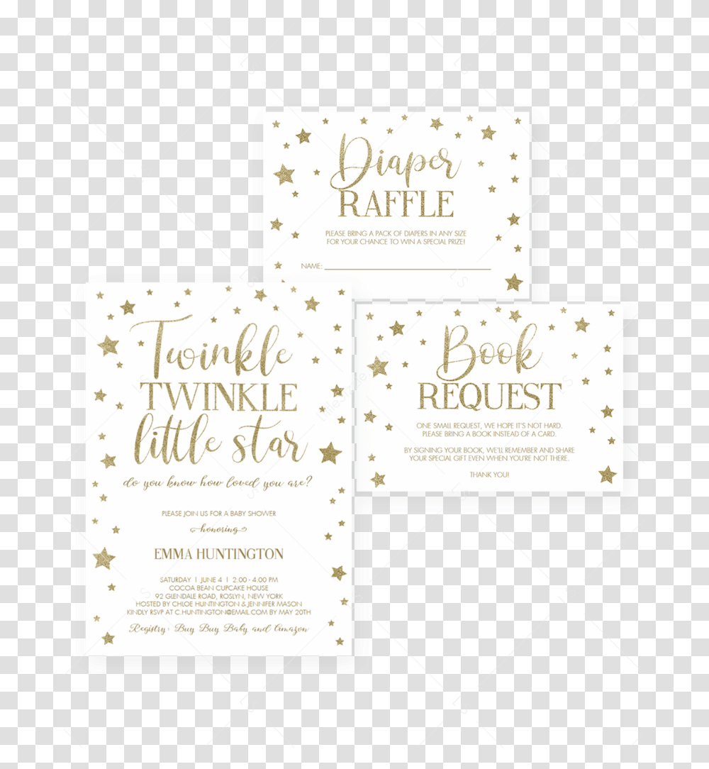 Twinkle Twinkle Baby Shower Invite Kit Template By Calligraphy, Paper, Envelope, Mail Transparent Png