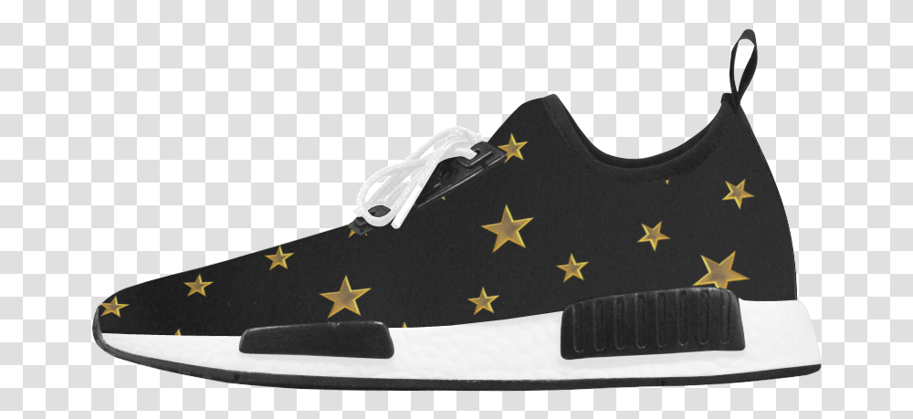 Twinkle Twinkle Little Star Gold Stars On Black Womens Floral Running Shoes, Apparel, Footwear, Sneaker Transparent Png