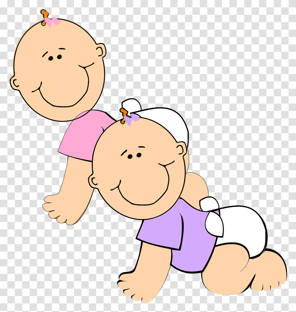 Twins Clipart Animated Baby Naming Ceremony Rangoli, Crawling Transparent Png