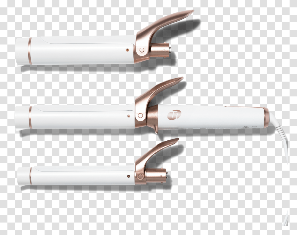 Twirl Curling Iron White And Rose Gold, Weapon, Weaponry, Knife, Blade Transparent Png