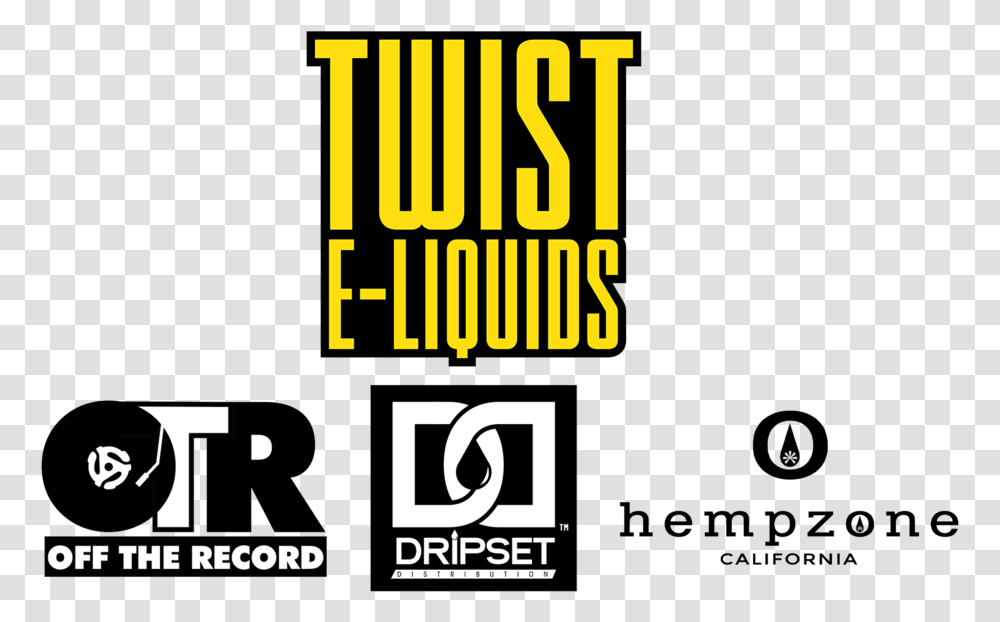 Twist Eliquids Dripset Offtherecord Hempzone Medellin Graphic Design, Label, Alphabet, Advertisement Transparent Png