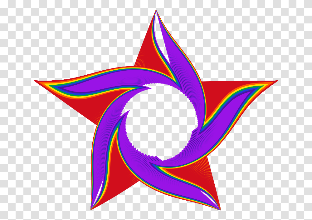 Twisted Rainbow Star Abstract Star Shape Clipart, Star Symbol, Bird, Animal Transparent Png