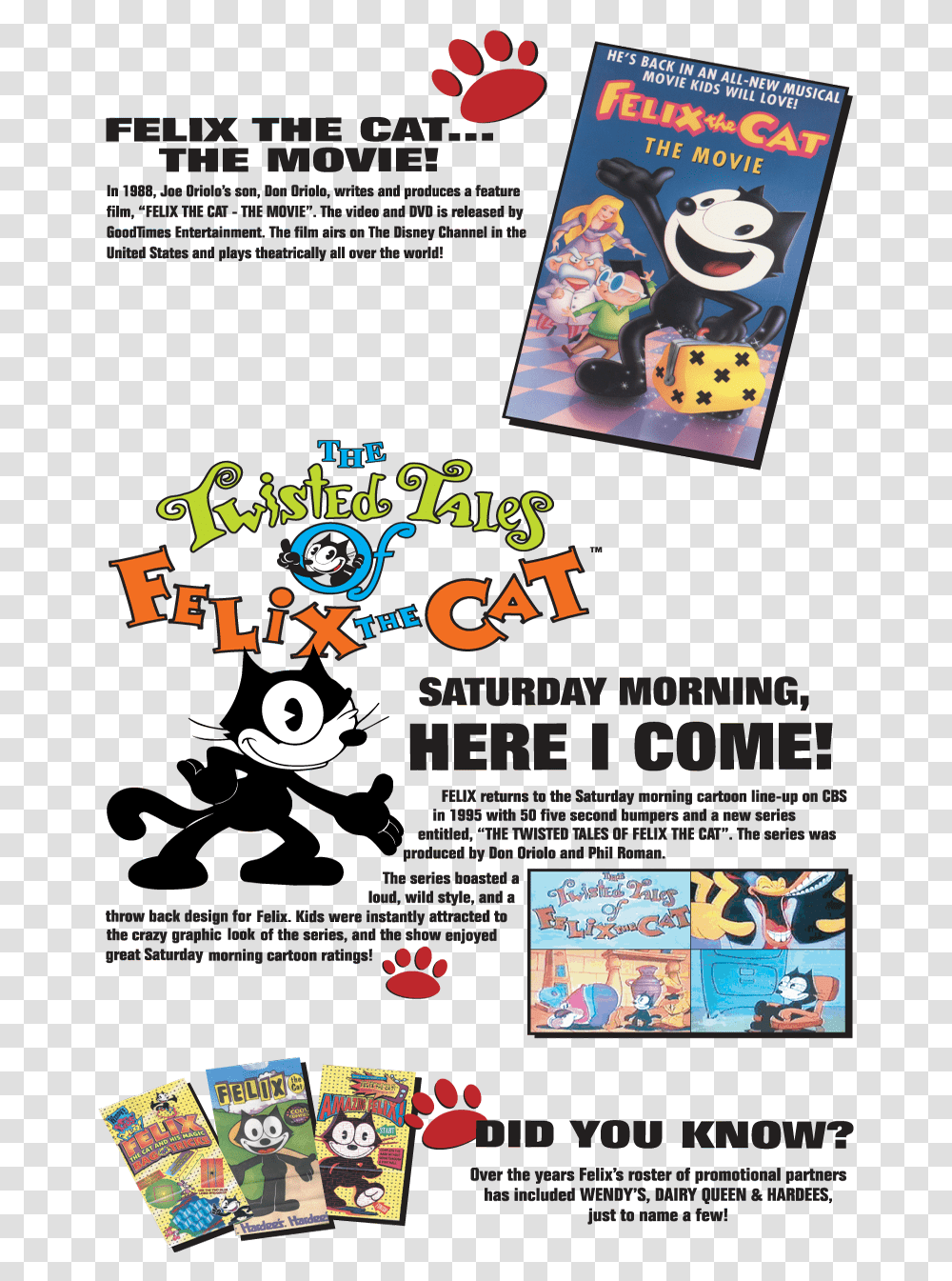 Twisted Tales Of Felix The Cat Episodes, Poster, Advertisement, Flyer, Paper Transparent Png