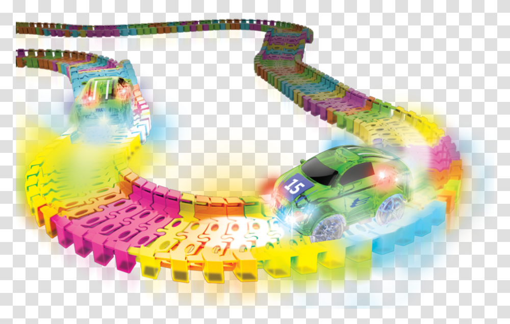 Twister Tracks 221 Neon Glow Track 1 Green Race Car Neon Glow Twister Tracks Race Series, Toy, Plastic Transparent Png