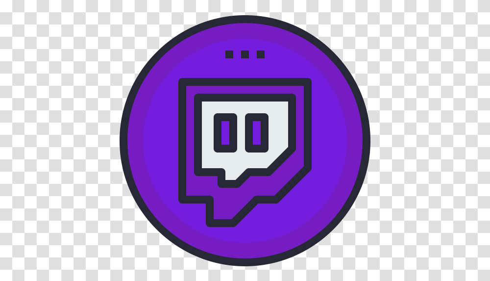 Twitch Free Icon Of Social Media Colored Icons Dot, Graphics, Art, Road Sign, Symbol Transparent Png