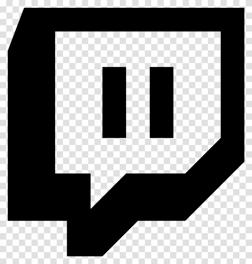 Twitch Icon Twitch Logo Black, Gray, World Of Warcraft Transparent Png