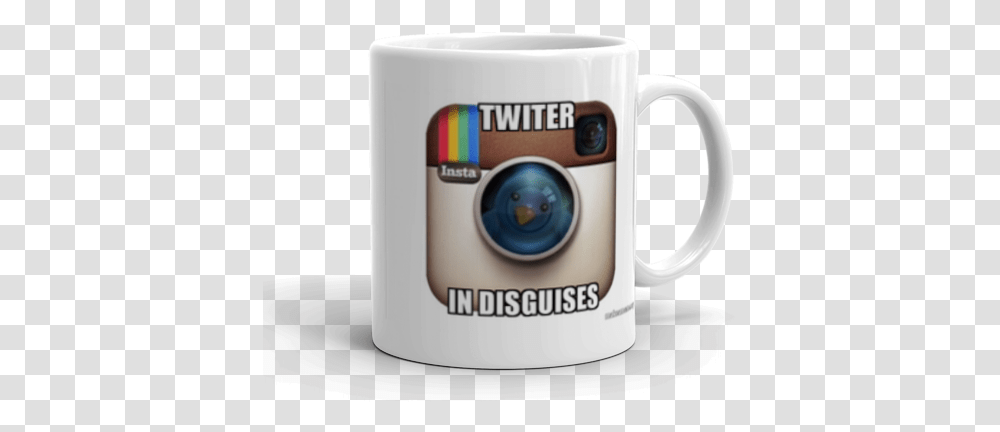 Twiter In Disguises Instagram Twitter Make A Meme Follow Me On Instagram Meme, Coffee Cup, Espresso, Beverage, Drink Transparent Png