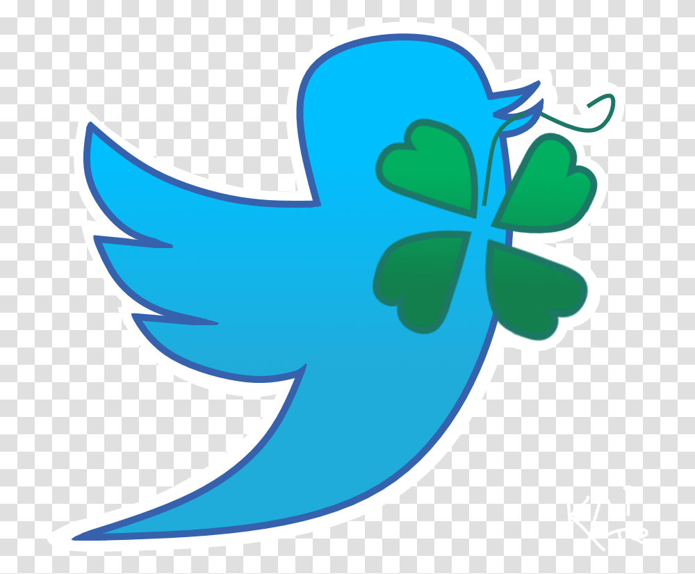 Twitter Bird Holding The 4chan Clover Clip Art, Logo, Symbol, Trademark, Shark Transparent Png
