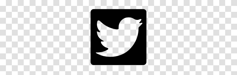 Twitter Bird Logo Shape In A Square Vector Logo Icons, Leaf, Plant, Stencil Transparent Png