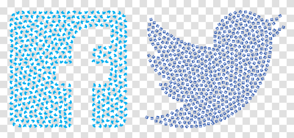 Twitter Facebook Logo Social Dot, Text, Number, Symbol, Pattern Transparent Png