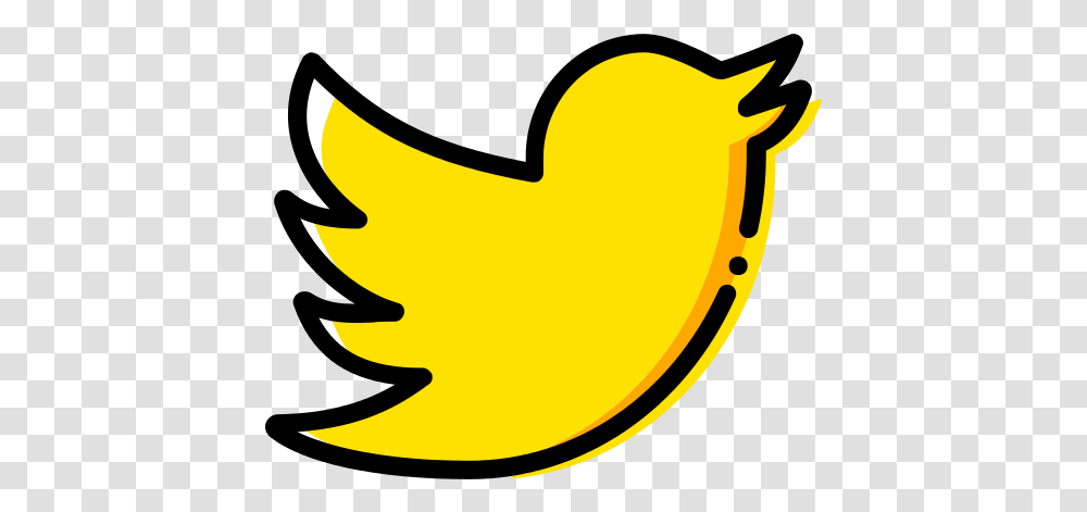 Twitter Icon Background Twitter Icon Yellow, Food, Peel Transparent Png