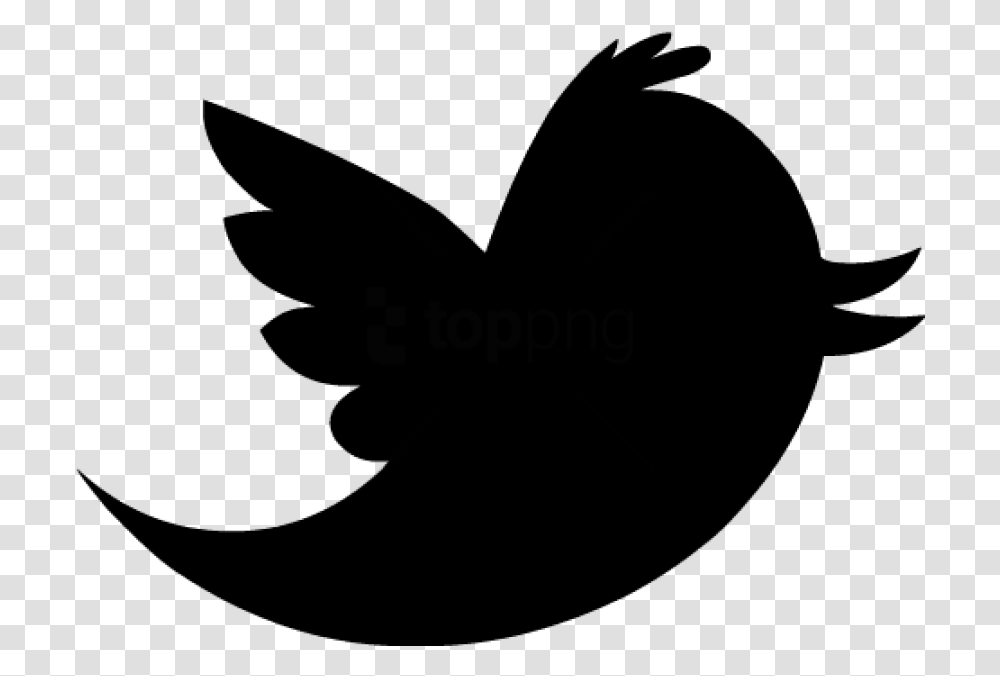 Twitter Icon Black Image With Background Twitter Logo Grey, Silhouette, Bird, Animal Transparent Png