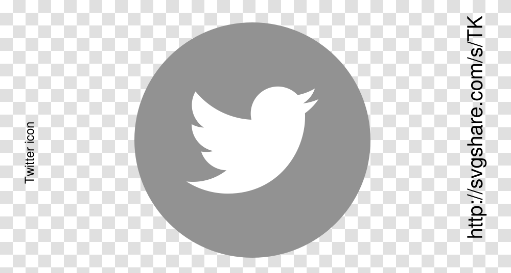 Twitter Icon Grey Twitter Rund, Moon, Logo, Symbol, Trademark Transparent Png