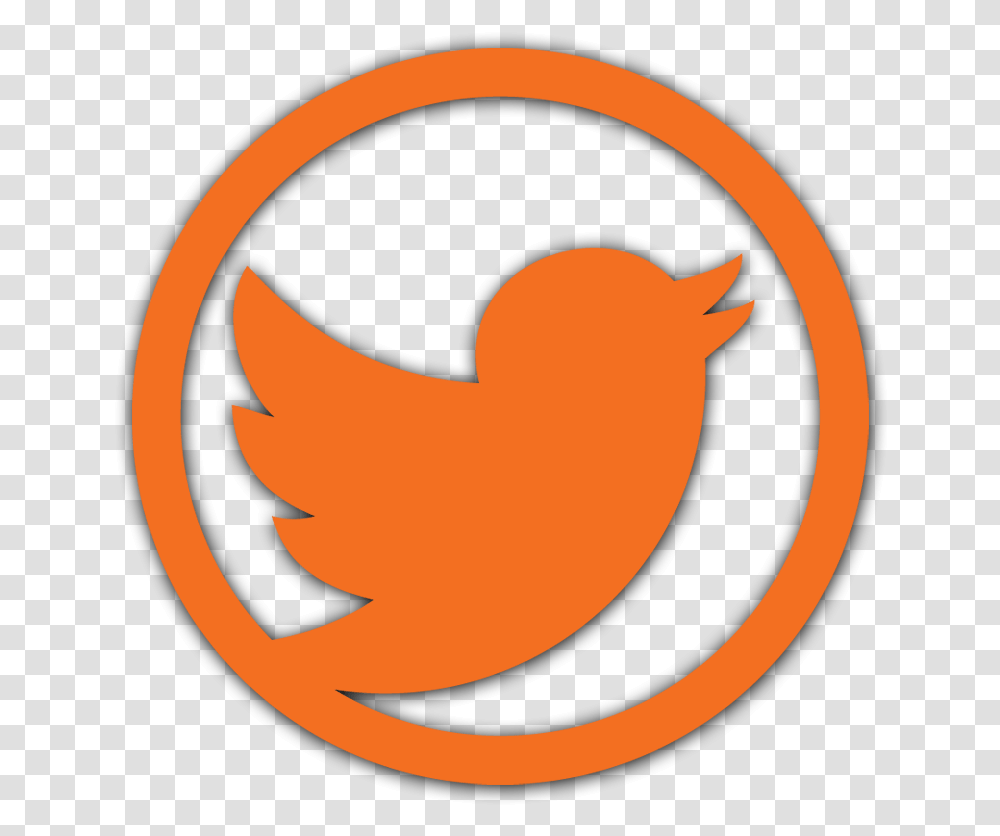 Twitter Icon Orange, Painting, Logo Transparent Png