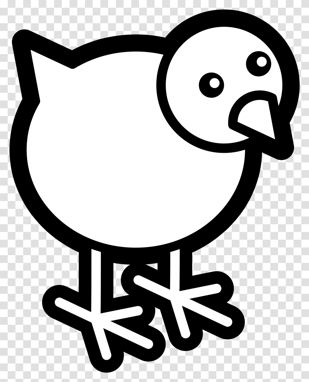 Twitter Icon White Background Pollito Fcil De Dibujar, Bird, Animal, Lamp, Stencil Transparent Png