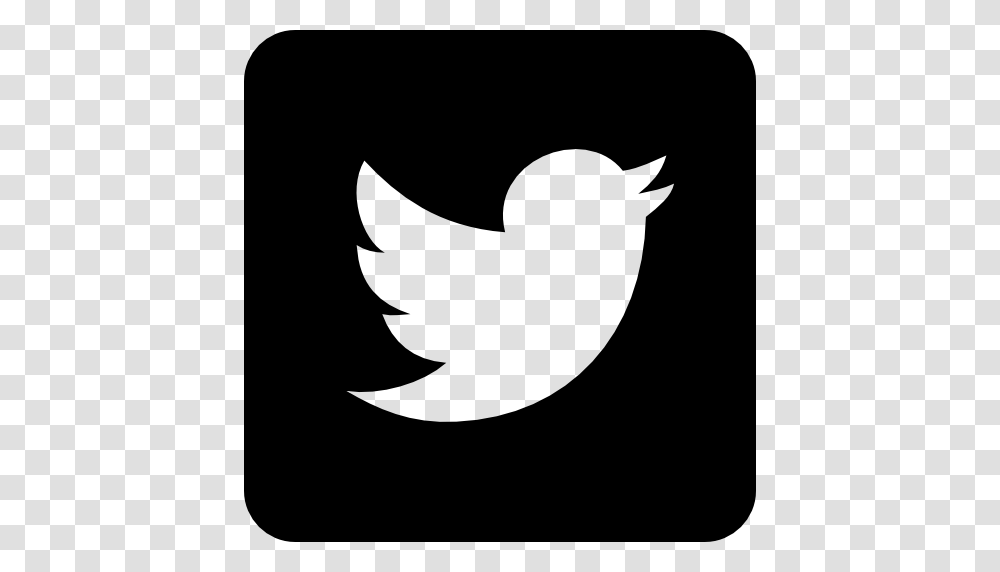Twitter Logo On Black Background, Trademark, Silhouette, Stencil Transparent Png