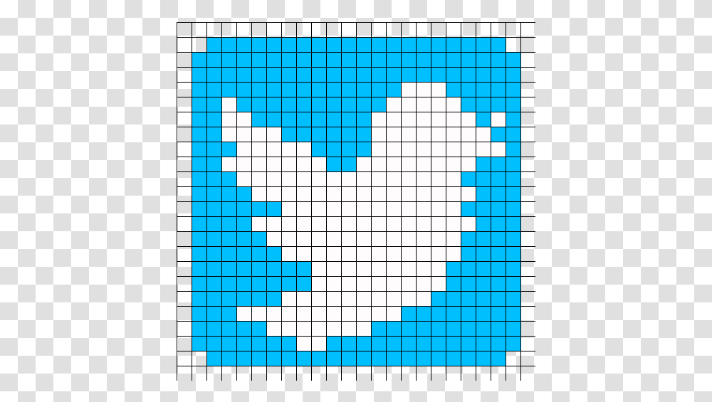 Twitter Logo Perler Bead Pattern Minecraft Pixel Art Twiter, Rug, Game, Tile, Crossword Puzzle Transparent Png