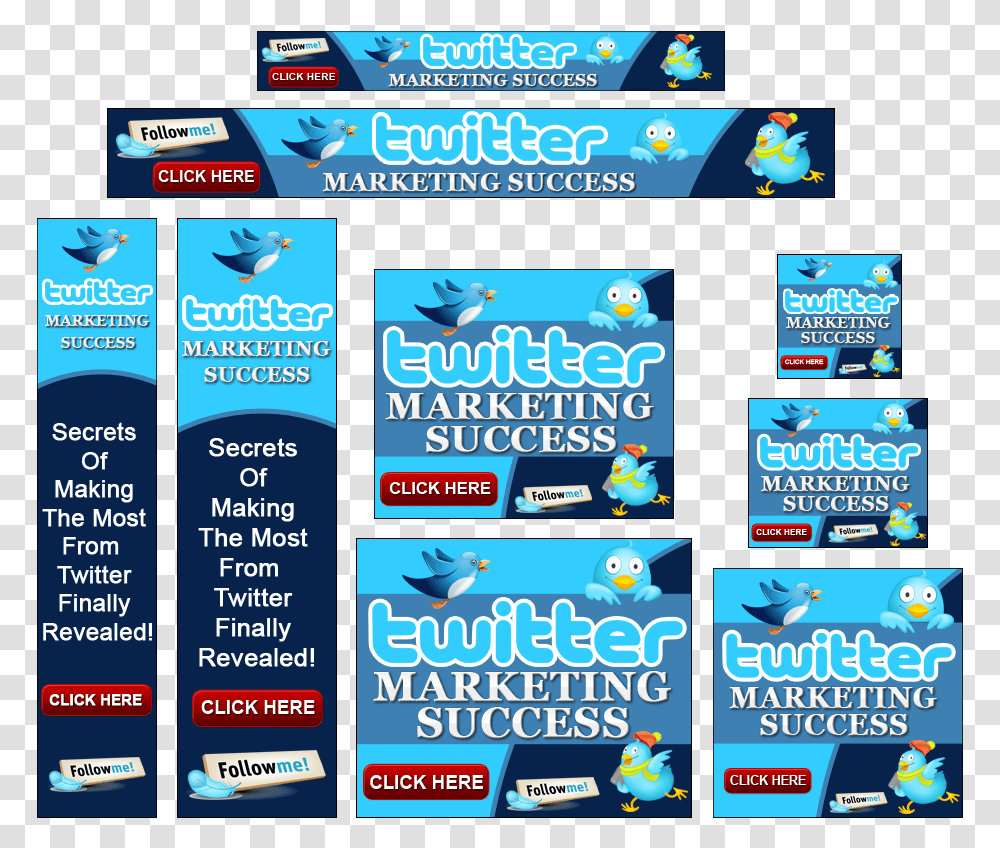 Twitter Marketing Success Animated Banners, Flyer, Poster, Paper, Advertisement Transparent Png