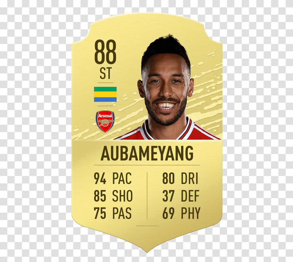 Twitter Reacts To Fifa20 Ratings Aubameyang Fifa 20 Card, Advertisement, Poster, Flyer, Paper Transparent Png