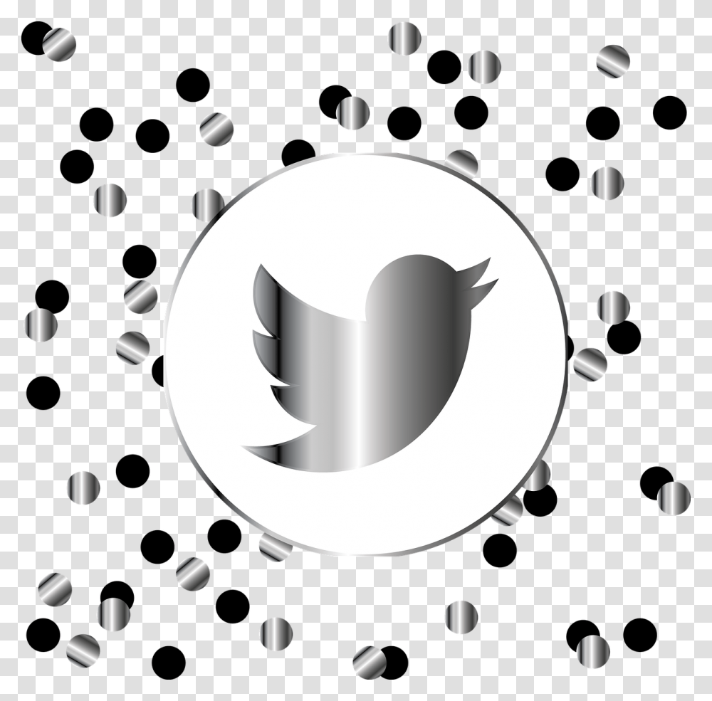 Twitter Silver Icon Symbol Social Media Web Blog Icon, Lamp, Paper, Confetti, Stain Transparent Png