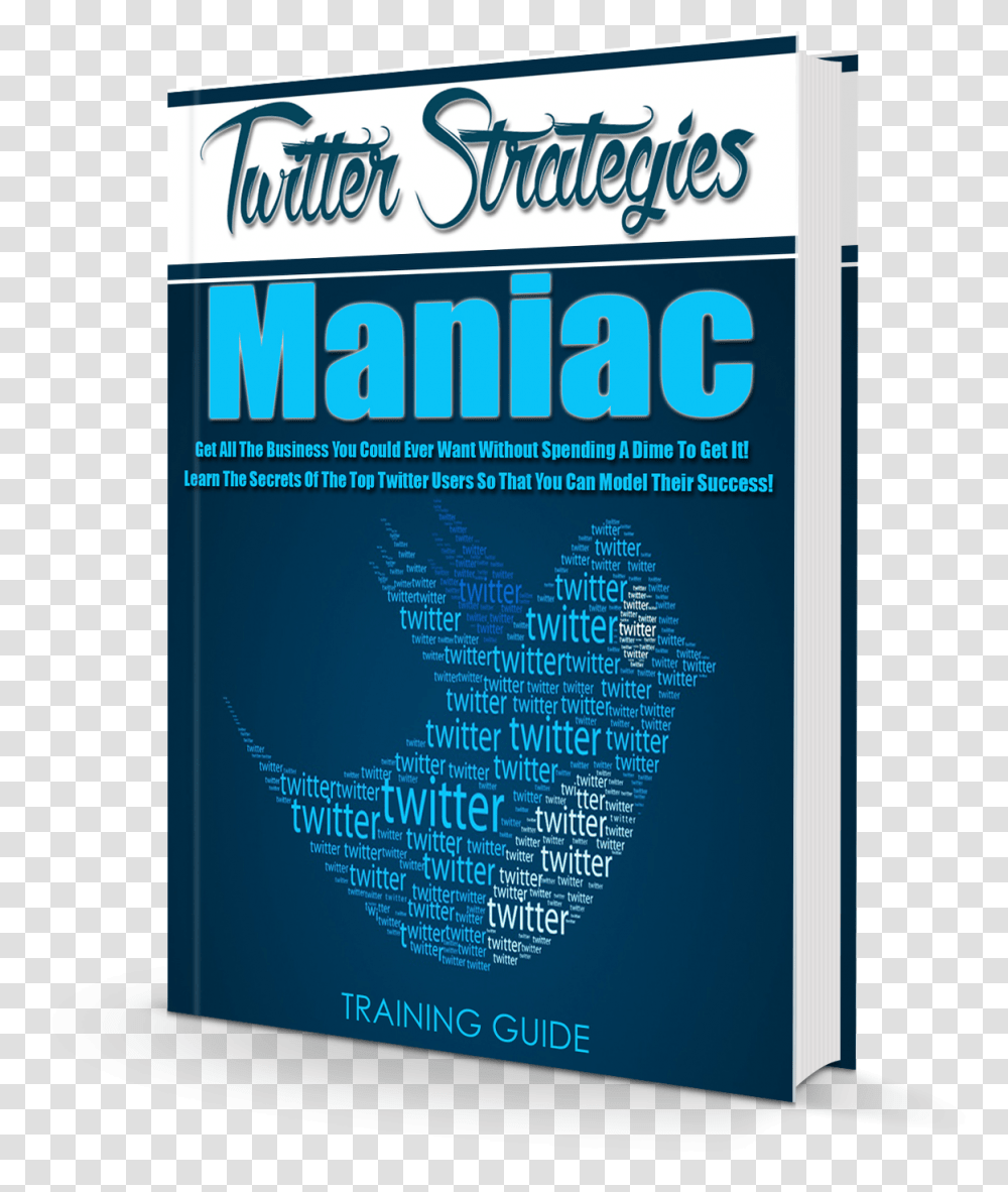 Twitter Strategies Maniac Book Cover, Text, Poster, Advertisement, Label Transparent Png