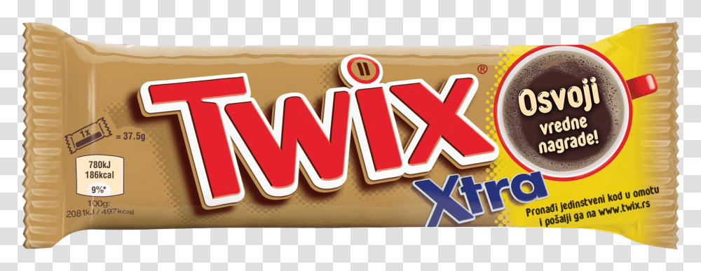 Twix Xtra 75 Gr Caffeinated Drink, Label, Word, Food Transparent Png