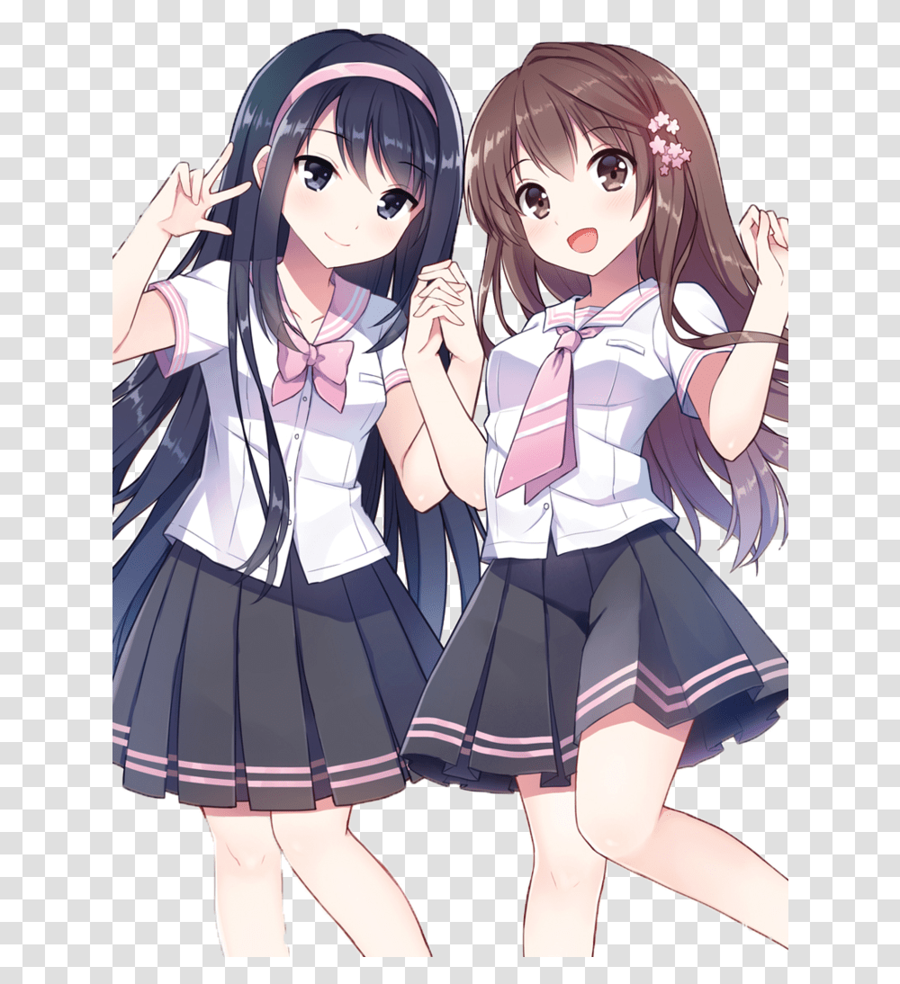 Two Anime Best Friends, Manga, Comics, Book, Person Transparent Png