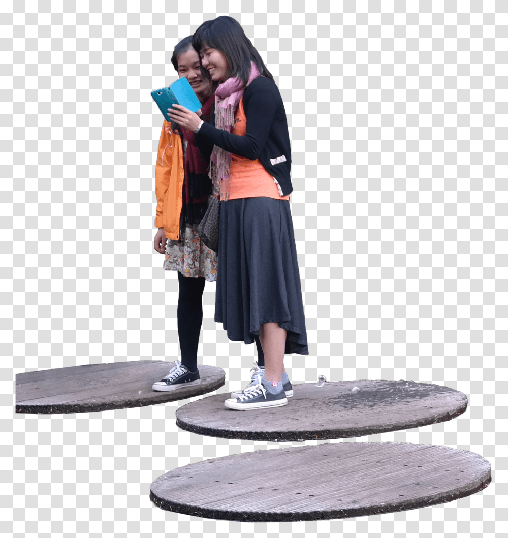 Two Asian Girls Cutout People Cutout Cut Out People, Person, Shorts, Female Transparent Png
