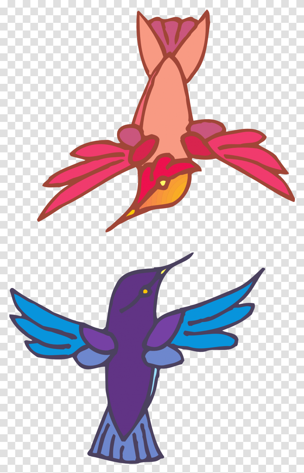 Two Birds Flying Drawing Free Image Two Birds Of Different Color, Animal, Jay, Pattern, Flower Transparent Png