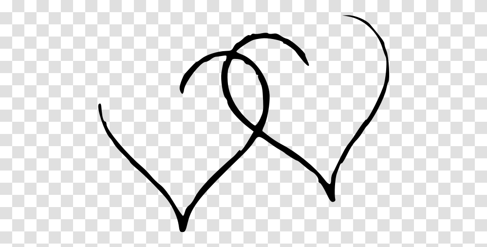 Two Black Hearts Vector Illustration Cool Black And White Heart, Gray Transparent Png