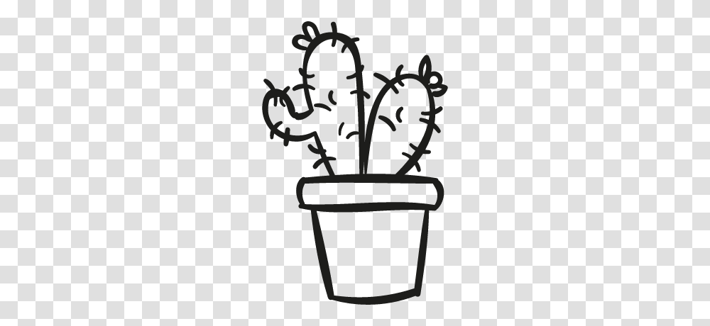 Two Cactus In A Pot Free Vectors Logos Icons And Photos Downloads, Bucket, Stencil Transparent Png