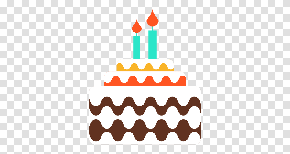 Two Candles Birthday Cake Icon & Svg Cake Icon, Dessert, Food, Cream, Creme Transparent Png