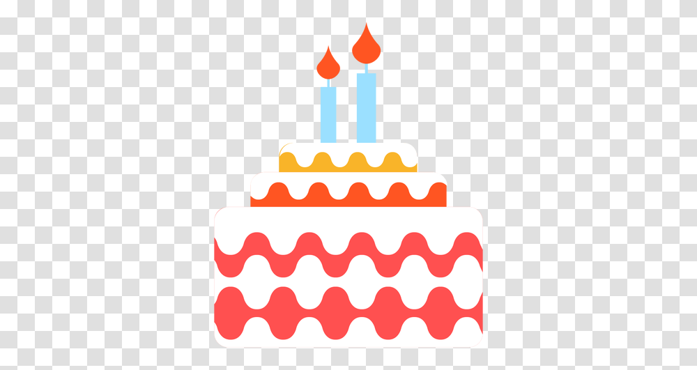 Two Candles Birthday Cake & Svg Vector File Velas De Aniversrio, Dessert, Food, Sweets, Confectionery Transparent Png