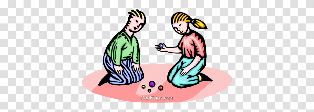 Two Children Playing Royalty Free Vector Clip Art Illustration, Person, Human, Kneeling, Video Gaming Transparent Png